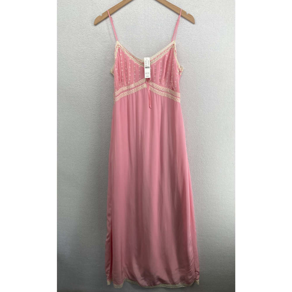 J. Crew Pink Lace-Trim Slip Dress new with tags